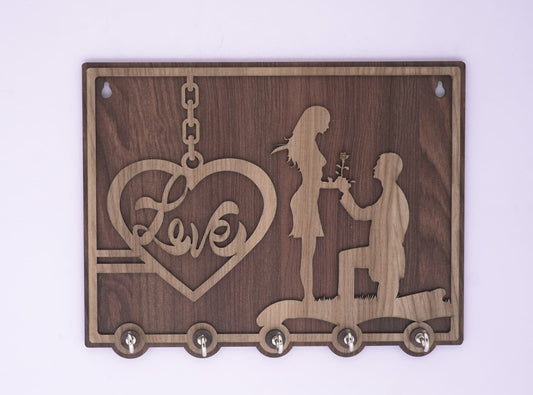 Love Wooden Keyholder