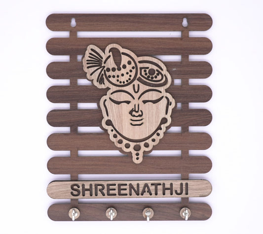 ShreenathJi Wooden Keyholder