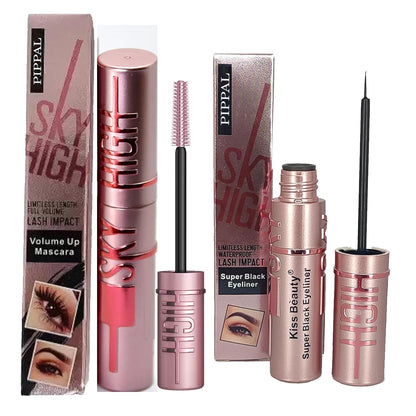 Pippal Sky High Eyeliner 1 Pcs with Mascara Ultra Volume Up Volumizing Mascara Long Lasting Waterproof 10Gm (Pack of 1)
