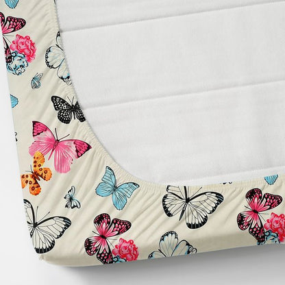 Premium MICROFIBER ELASTIC FITTED DOUBLE BEDSHEET WITH TWO PILLOW COVERS (70X76X6 Inches)